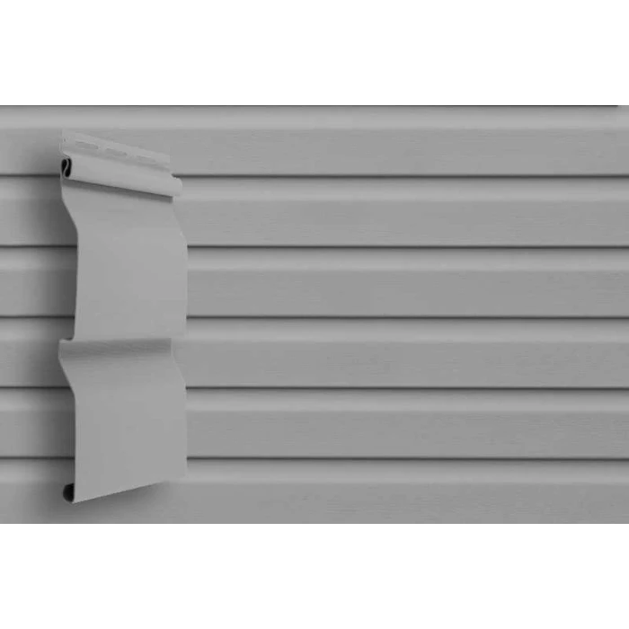 Виниловый сайдинг двухслойный Grand Line D4 Серый 3,66