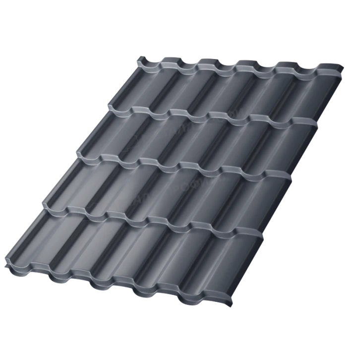 Металлочерепица Металл-Профиль Монтекристо-SL 0,45 VikingMP® RAL 7024 Серый графит