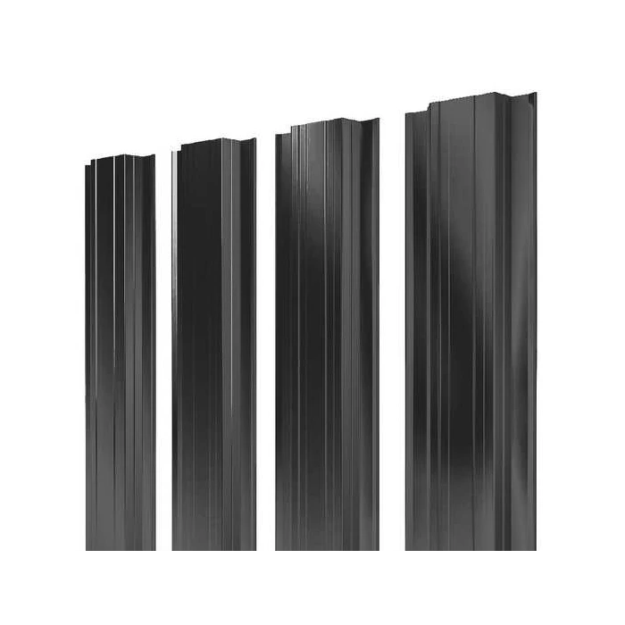 Штакетник Прямоугольный Grand Line 0,45 Полиэстер - double RAL 9005 Черный